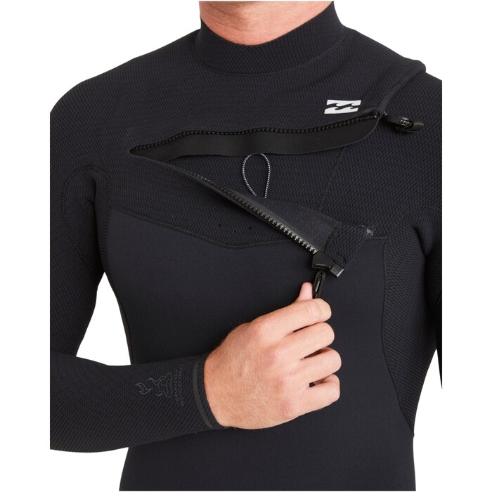 2024 Billabong Mens Furnace Comp 3/2mm Chest Zip Wetsuit ABYW100198 - Black